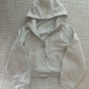 lululemon athletica beige with gold Scuba hoodie XS/S